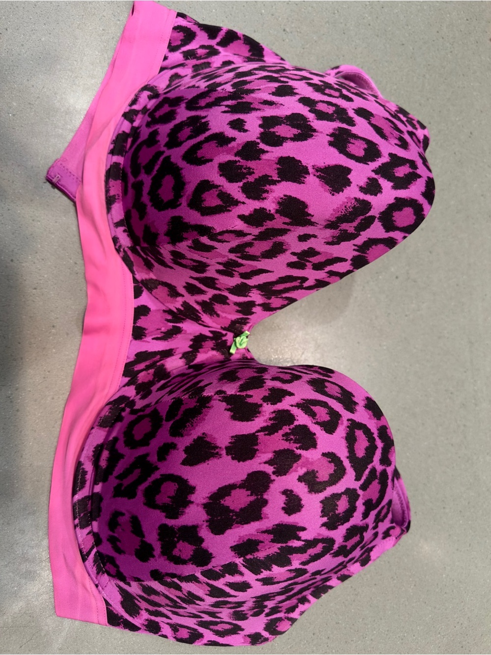 Purple Leopard Print Push-Up Bra